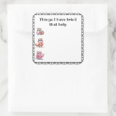 'Dinge, die helfen' Health Journal Quadratischer Aufkleber (Tasche)