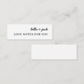 Dinge, die ich an dir liebe - romantisches Design Mini Visitenkarte (Vorne/Hinten)