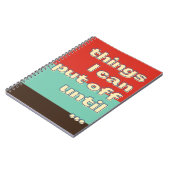 Dinge, die ich aufschieben kann, bis Lustige Sprüc Notizblock (Linke Seite)