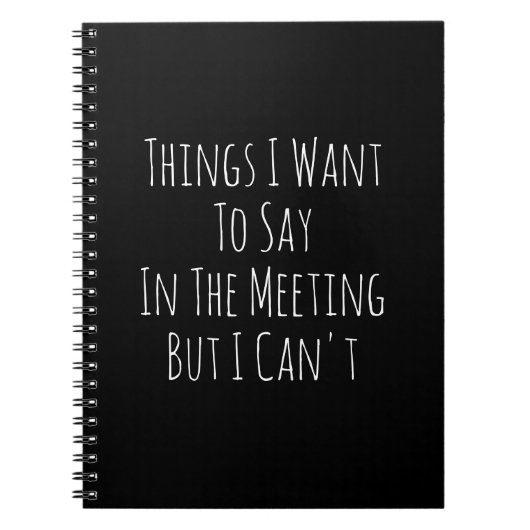Dinge, die ich bei der Besprechung zu sagen Wollte Notizblock (Vorderseite)
