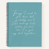 Dinge, die ich erledigen muss, aber wahrscheinlich notizblock (Vorderseite)