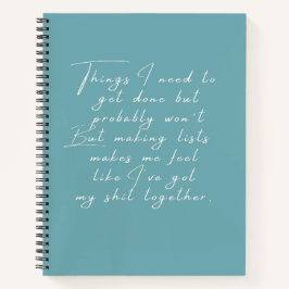 Dinge, die ich erledigen muss, aber wahrscheinlich notizblock