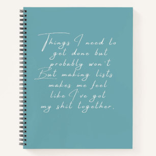 Dinge, die ich erledigen muss, aber wahrscheinlich notizblock