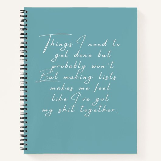 Dinge, die ich erledigen muss, aber wahrscheinlich notizblock (Vorderseite)