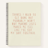 Dinge, die ich erledigen muss, aber wahrscheinlich notizblock (Vorderseite)