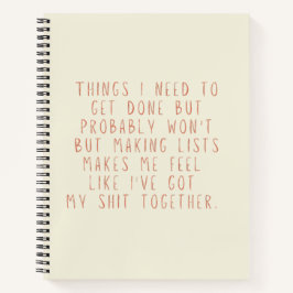 Dinge, die ich erledigen muss, aber wahrscheinlich notizblock