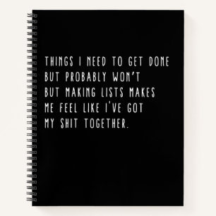 Dinge, die ich erledigen muss, aber wahrscheinlich notizblock