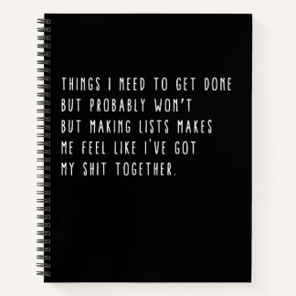 Dinge, die ich erledigen muss, aber wahrscheinlich notizblock