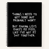 Dinge, die ich erledigen muss, aber wahrscheinlich notizblock (Vorderseite)