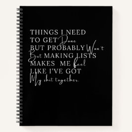 Dinge, die ich erledigen muss, aber wahrscheinlich notizblock