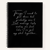 Dinge, die ich erledigen muss, aber wahrscheinlich notizblock (Vorderseite)