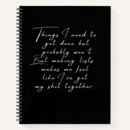 Dinge, die ich erledigen muss, aber wahrscheinlich notizblock