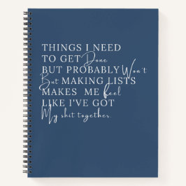 Dinge, die ich erledigen muss, aber wahrscheinlich notizblock