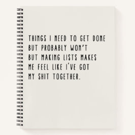 Dinge, die ich erledigen muss, aber wahrscheinlich notizblock