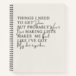 Dinge, die ich erledigen muss, aber wahrscheinlich notizblock