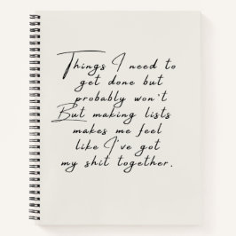 Dinge, die ich erledigen muss, aber wahrscheinlich notizblock