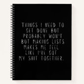 Dinge, die ich erledigen muss, aber wahrscheinlich notizblock (Vorderseite)