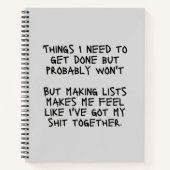 Dinge, die ich erledigen muss, aber wahrscheinlich notizblock (Vorderseite)