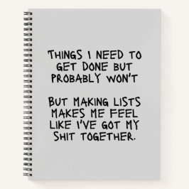 Dinge, die ich erledigen muss, aber wahrscheinlich notizblock