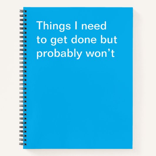 Dinge, die ich erledigen muss, aber wahrscheinlich notizblock (Vorderseite)