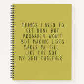 Dinge, die ich erledigen muss, aber wahrscheinlich notizblock (Vorderseite)