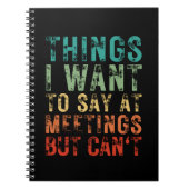 Dinge, die ich Gewollt habe, auf Sitzungen zu sage Notizblock (Vorderseite)