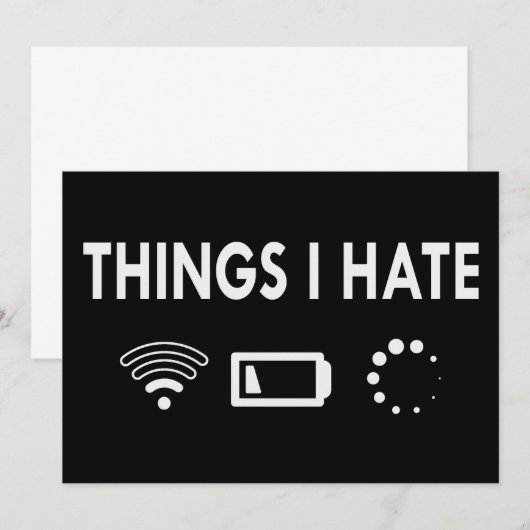 Dinge, die ich hasse einladung (Vorne/Hinten)