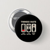 Dinge, die ich hasse Lustiger Bowler Zehn Pin Spar Button (Vorne & Hinten)