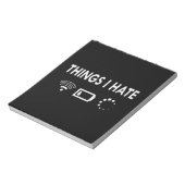 Dinge, die ich hasse notizblock (Rotiert)