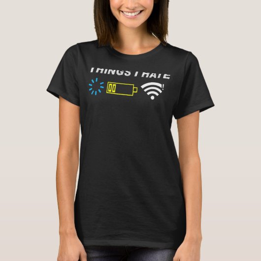 Dinge, die ich Hasse Programmierer Gamer Computer T-Shirt (Vorderseite)