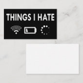 Dinge, die ich hasse visitenkarte (Vorne/Hinten)