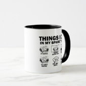 Dinge, die ich im Camping meiner Freizeit mache Tasse (VorderseiteRechts)