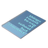 Dinge, die ich in der Schule gewollt habe, aber Lu Notizblock (Linke Seite)