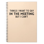 Dinge, die ich in der Sitzung zu sagen wollte, abe Notizblock (Vorderseite)