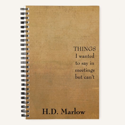 Dinge, die ich in Meetings gewollt habe, aber nich Notizblock (Vorderseite)