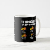 Dinge, die ich in meinem Freizeit-Traktor mache Kaffeetasse (VorderseiteRechts)