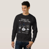 Dinge, die ich in meiner Freizeit Achterbahn Thema Sweatshirt (Vorne ganz)