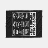 Dinge, die ich in meiner Freizeit angeln Funny 1 Fleecedecke (Vorderseite (Horizontal))