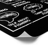 Dinge, die ich in meiner Freizeit angeln Funny 1 Poster (Ecke)