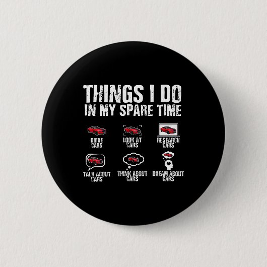 Dinge, die ich in meiner Freizeit Auto Mechanic Vä Button (Vorderseite)