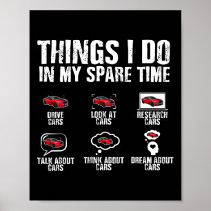 Dinge, die ich in meiner Freizeit Auto Mechanic Vä Poster