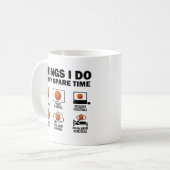 Dinge, die ich in meiner Freizeit Basketball tun Kaffeetasse (Vorderseite Links)
