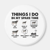 Dinge, die ich in meiner Freizeit Bauer Kühe schen Magnet (Vorne)