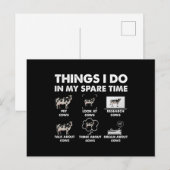 Dinge, die ich in meiner Freizeit Bauer Kühe schen Postkarte (Vorne/Hinten)