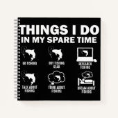 Dinge, die ich in meiner Freizeit beim Angeln tue Notizblock (Vorderseite)