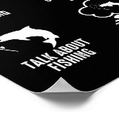 Dinge, die ich in meiner Freizeit beim Angeln tue Poster (Ecke)