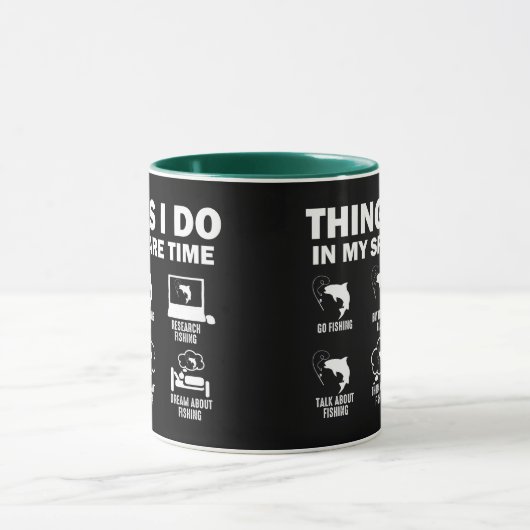 Dinge, die ich in meiner Freizeit beim Angeln tue Tasse (Zentrum)