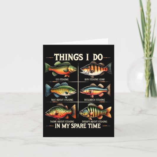 Dinge, die ich in meiner Freizeit beim Fischen von Karte (Vorderseite)