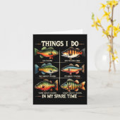 Dinge, die ich in meiner Freizeit beim Fischen von Karte (Gelbe Blume)