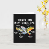 Dinge, die ich in meiner Freizeit beim Funny Fishi Karte (Gelbe Blume)